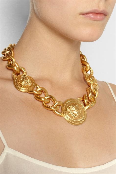 versace gold chain sweater|Versace necklace real gold.